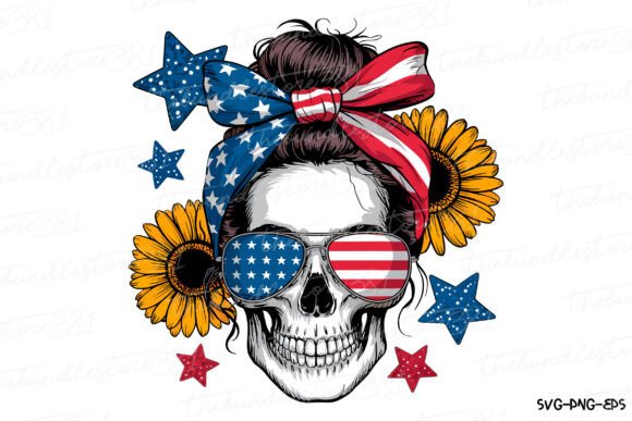 American MOM 4th of July Sublimation Graphic for Crafts