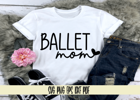 Ballet Mom with Heart: A Graphic Asset for Creative Content and Website Design
