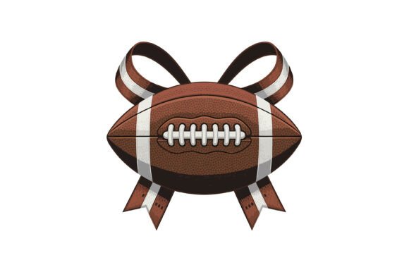 Football Bow Sports Mom Design Graphics for Crafts