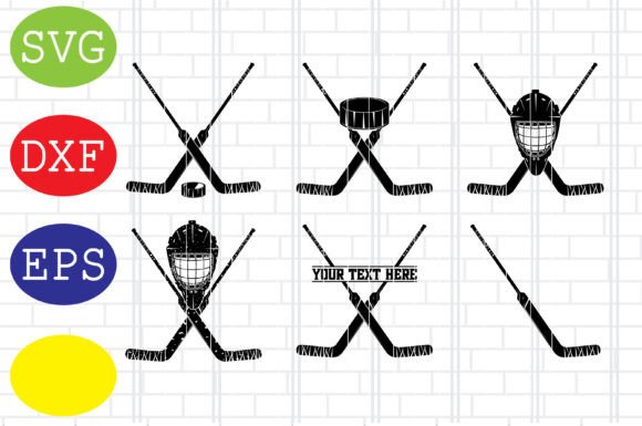 Goalie Hockey Stick Graphic Design Asset for Crafts & Merch