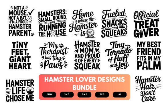 Hamster Lover SVG Bundle: A Cute Graphic Design Asset for Crafting Enthusiasts