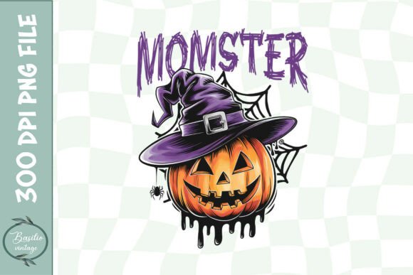 Momster Halloween Funny Mom PNG: A Graphic Design Asset for Crafty Clients