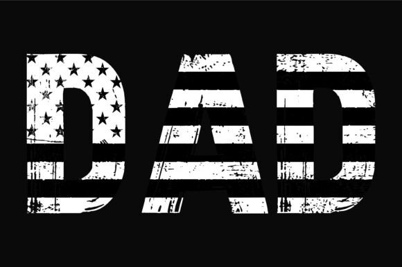 Patriotic Father SVG Dad Text Flag: A Graphic Design Asset for Crafts and Merch