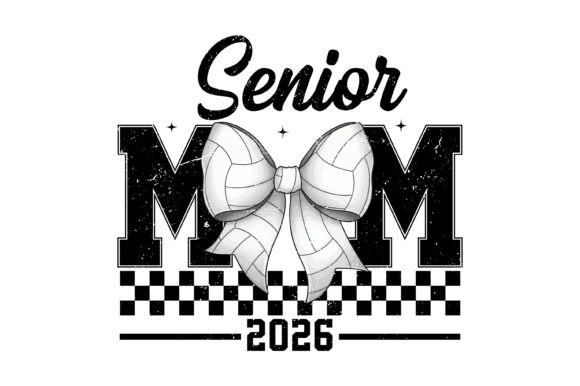 Senior Mom 2026 Cheer Bow – A Versatile Graphic for Crafts and Graphics